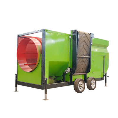 Roterende trommelscreeners met twee riemenconveyoren met hoge capaciteit voor het scheiden van compost
