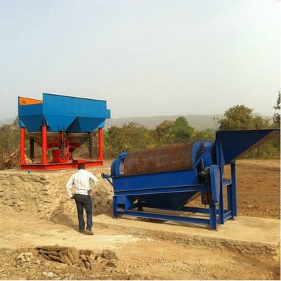 Goudmijnbouwapparatuur Rotary Scrubber Mobile Gold Trommel Screen Feeding Grootte 300mm
