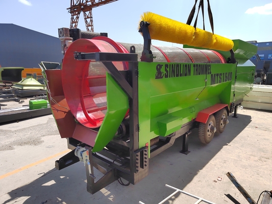 380V/415V/440V Spanning Zware compost trommel scherm met diesel generator set