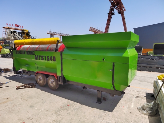 380V/415V/440V Spanning Zware compost trommel scherm met diesel generator set
