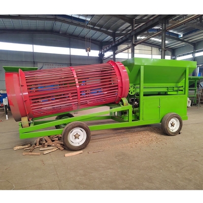 2022 Design Brandhout Mobile Trommel Screen met en aanpasbare ontladingsgrootte
