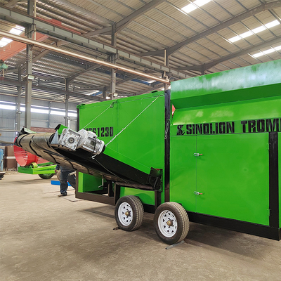 Rotary Drum Sieve Machine Breed voor Topsoil Compost Sand Gravel Sand Trommel Screen