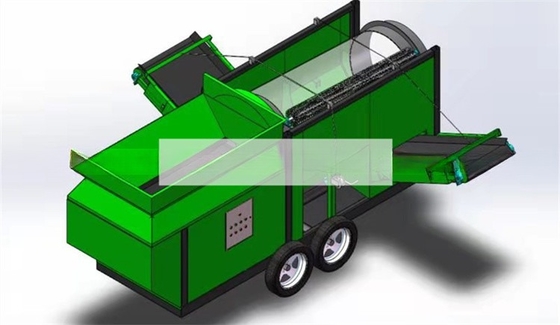 Mobiele trommel screener MTS1230 voor aarde zand grind compost houtsnips hoge capaciteit