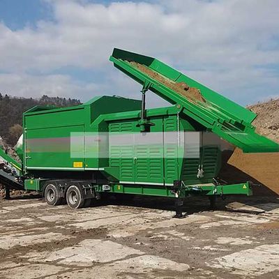 Mobiele compostapparatuur Rotary Drum Filter Screen voor 30-150 ton per uur