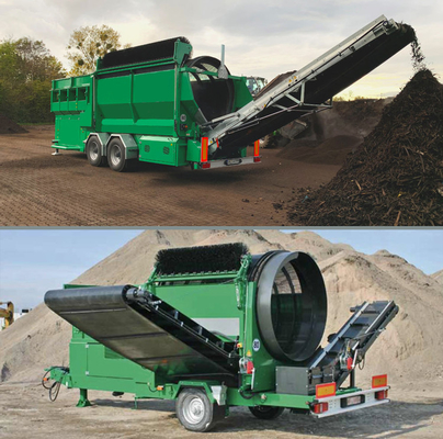 Draagbare composttrommel schermapparatuur Spanning 380v/415v/440v Aanpasbare opties