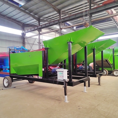 Gravity Separator Mobile Brandhout Rotary Drum Trommel Screen Feeding Grootte Minder dan 300 mm