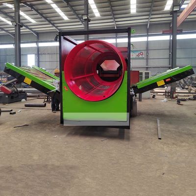 Op maat gemaakte spanningsmobiele composttrommel-screener voor het recyclen van zwaar afval