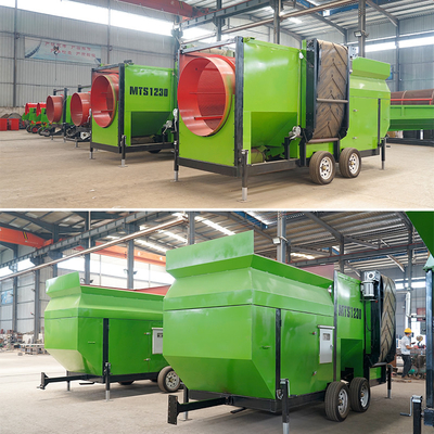 Mobiele composttrommel scherm voor bouwmaterialen winkels