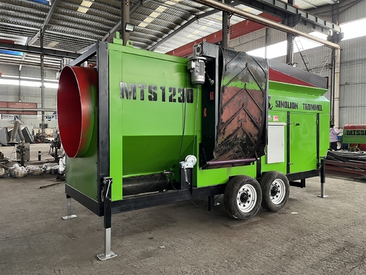 Rotary Drum Trommel Screener voor Compost Houtskool Grond Vuurhout Rotswormen Bovengrond