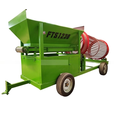 50-500 ton per uur Draagbaar houtbedrijf Trommel scherm Rotary Drum scherm