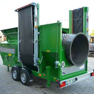 6.3 yd3 4.8 m3 Hoppercapaciteit Mobiele composttrommel Trommel voor stedelijk vaste afval