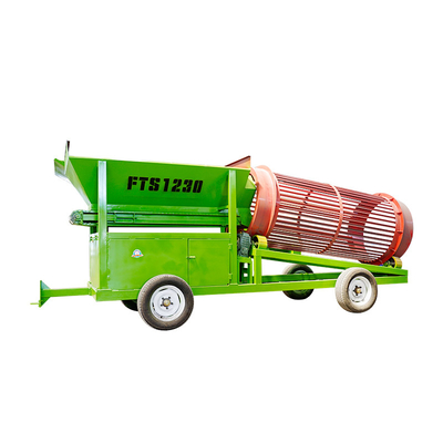 Duurzaam mobiel vuurhout zaagstof trommel scherm 1790 KG Rotary vuurhout zeef scherm