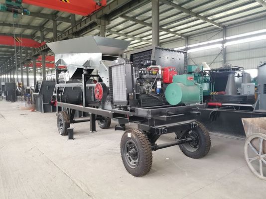 Geel mobiele hamerbreker voor de productie van steengroeven tegen betaalbare prijzen