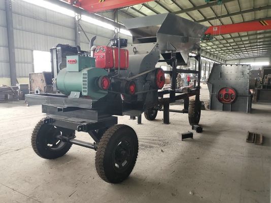 Geel mobiele hamerbreker voor de productie van steengroeven tegen betaalbare prijzen