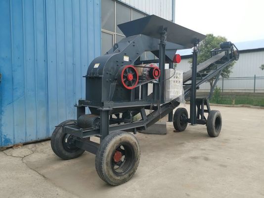 Geel mobiele hamerbreker voor de productie van steengroeven tegen betaalbare prijzen