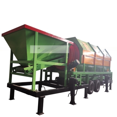 Aanpasbare mobiele composttrommelzeef met een capaciteit van 1-200 ton per uur