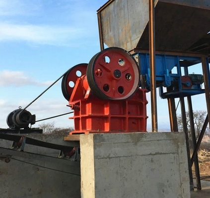 PE400X600 Kaakcrusher Steencrusher Machine met minder dan 18% materiaal vocht