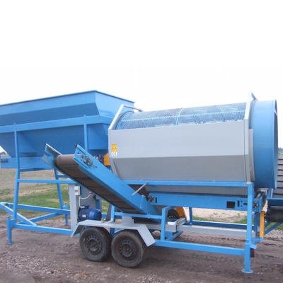 Mobiele soorten grondcomposttrommel-screener en voor het screenen van organische meststoffen