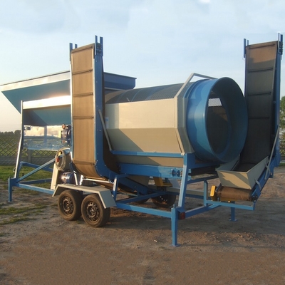 Mobiele soorten grondcomposttrommel-screener en voor het screenen van organische meststoffen