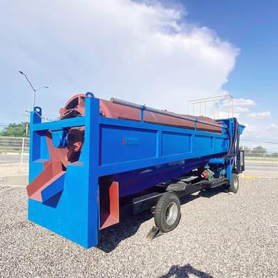 Mobiele Trommel-goudwasinstallatie voor goudseparatie-mijnbouwapparatuur met een capaciteit van 3000 kg