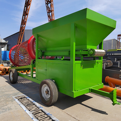 Hoogwaardige cirkelvormige trommel roterende trommel schermseparator met twee trillingsmotoren