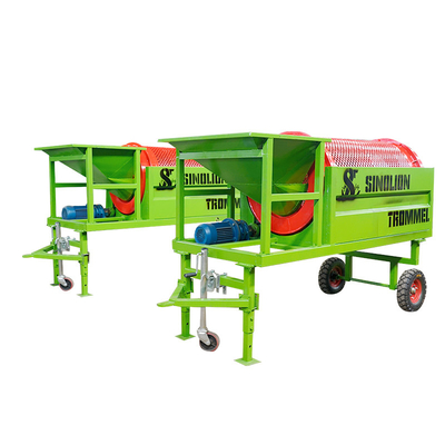 380V/415V/440V Mini-staalplaat doorboren materiaal screening compost mobiele trommel scherm