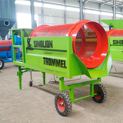 380V/415V/440V Mini-staalplaat doorboren materiaal screening compost mobiele trommel scherm
