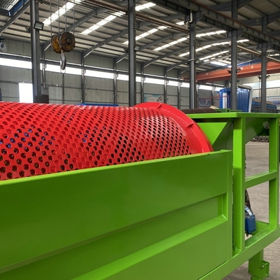 Mobiele trommelskerm met een capaciteit van 520 kg voor het screenen van bovengrond en compost