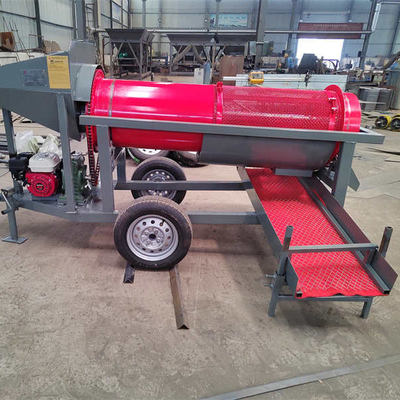 5-10t/h Spanning 220V/380V Gold Mining Scrubber Rotary Drum Wash Plant met kleine grootte