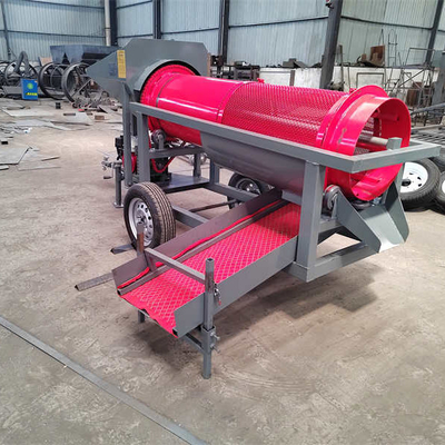 5-10t/h Spanning 220V/380V Gold Mining Scrubber Rotary Drum Wash Plant met kleine grootte
