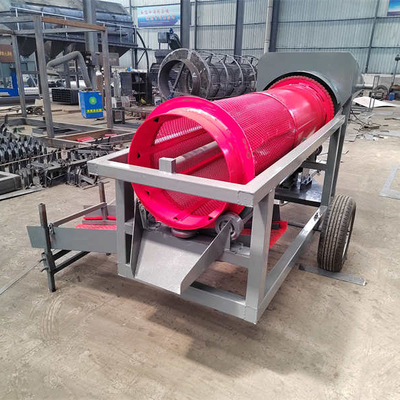 5-10t/h Spanning 220V/380V Gold Mining Scrubber Rotary Drum Wash Plant met kleine grootte
