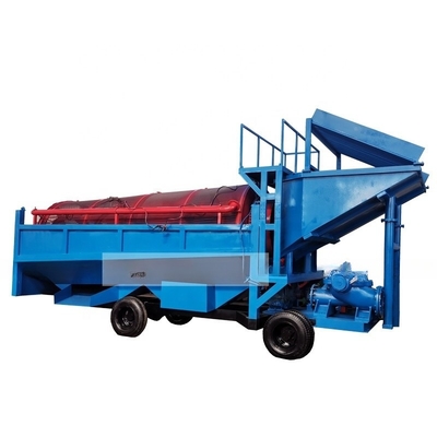 Mobiele alluviale goudstofseparator 30-150 ton per uur Capaciteit en dieselgenerator
