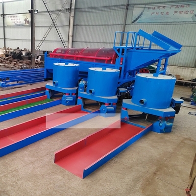 Mobiele alluviale goudstofseparator 30-150 ton per uur Capaciteit en dieselgenerator