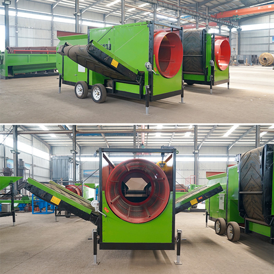 2000 KG Topsoil Sand Gravel Trommel Screen voor mobiele huiscompost aggregate screening