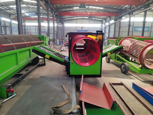 Draagbare automatische trommel-scherm trommel zeefseparator voor compost Topgrond Worm Hout en houtskool zeven