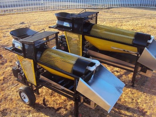 Goudmijnbouwapparatuur Goudwassen Mini mobiele trommel scherm volgens capaciteit