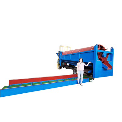 Mini Small Mobile Sand Gold Mining Trommel Wash Plant voor minder dan 6 mm ontladingsgrootte