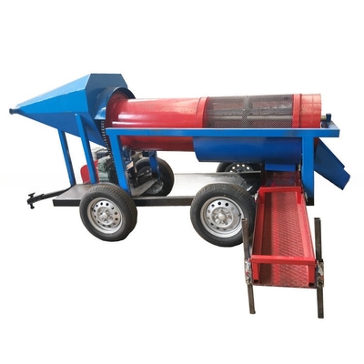 3KW Energy Mining Mobile Gold Washing Trommel Screen voor River Sand Mining Recovery