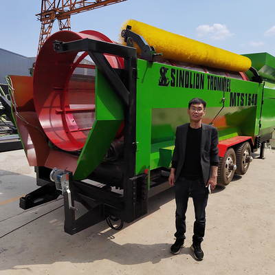 High Rigidity Mobile Trommel Screen voor het sorteren van stedelijk afval in stedelijke gebieden