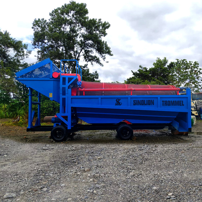 Draagbare goudtrommelmachine voor goudseparatie in gele kleur
