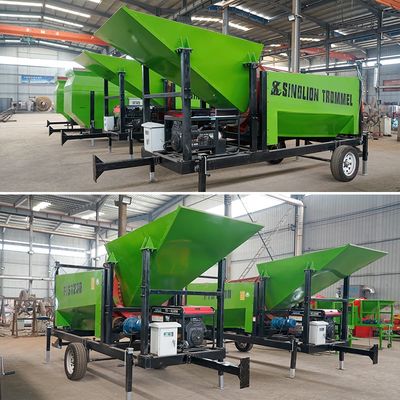Hoog herstellende mijnbouwapparatuur Draagbare goudwasinstallatie met mobiel trommel scherm