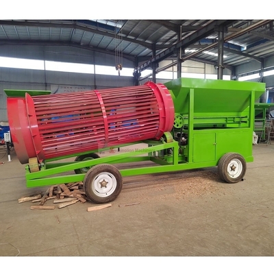 Rotary Drum Tumbler Mobiele brandhout trommel scherm met staaldraad geweven scherm materiaal