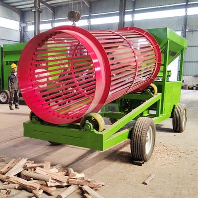 Rotary Drum Tumbler Mobiele brandhout trommel scherm met staaldraad geweven scherm materiaal
