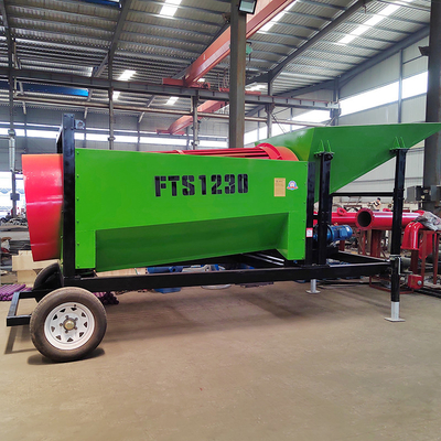 2000 kg aangepast mobiele trommel scherm voor compost grond slakken grind hout chips