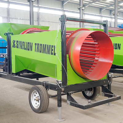Draagbare roterende kleine goud mobiele brandhout trommel scherm zware functie trillende scheider