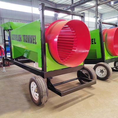 Kleine brandhout trommel scherm met bouncing bal reiniging systeem en goed
