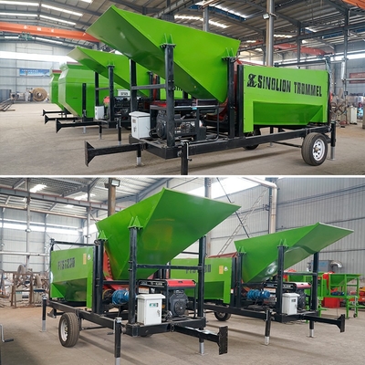 Mini mobiele trommel scherm energiebesparende zware taak voor alluviale goudmijnbouw machine