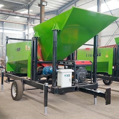Papier Houtsplinten Plastic compost en bodem Topsoil Mobiele trommel Scherm Voedingsgrootte Minder dan 300 mm