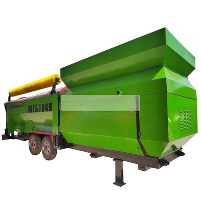 Compost Sieve Trommel Screen Machine met vervoerband geschikt voor verschillende modellen gemaakt