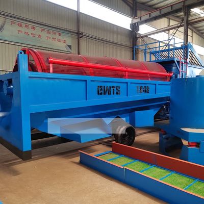 Alluvial Placer River Gold Washing Trommel Screen met een voedingsgrootte van minder dan 300 mm